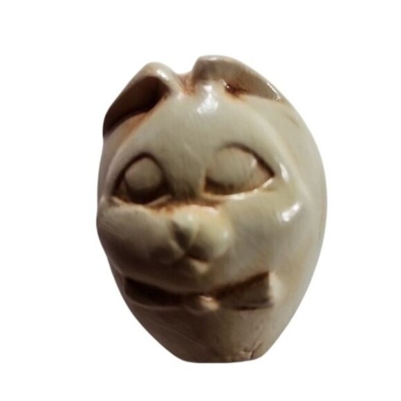 Rabbit Figurine glazed egg bunny easter spring decor - Picture 1 of 3